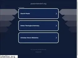 Sites similar to pastorwendell.org