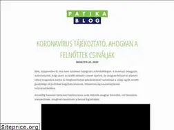 Sites similar to patikablog.hu