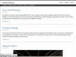 Sites similar to patrickhenson.com