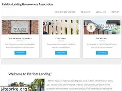 Sites similar to patriotslanding.us