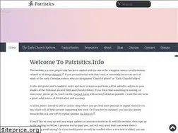 Sites similar to patristics.info