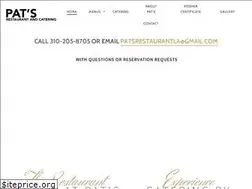 Sites similar to patsrestaurantandcatering.com