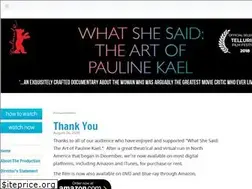 Sites similar to paulinekaelmovie.com