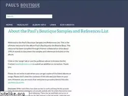 Sites similar to paulsboutique.info