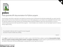 Sites similar to pdoc3.github.io