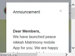 Sites similar to peacenikkahmatrimony.com