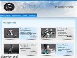 Sites similar to peakorthospine.com