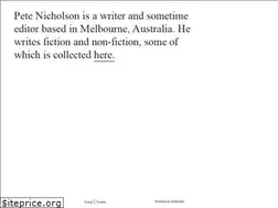 Sites similar to peteanicholson.com