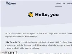 Sites similar to petelambert.com