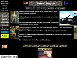 Sites similar to petessurplus.com