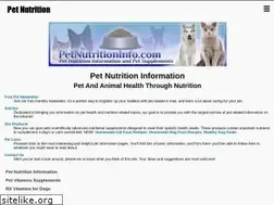 Sites similar to petnutritioninfo.com