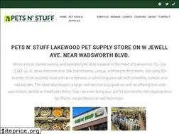 Sites similar to petsnstuff.com