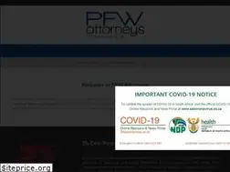 Sites similar to pfwattorneys.co.za