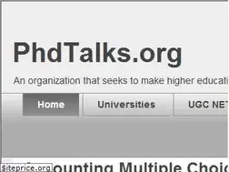 Sites similar to phdtalks.org