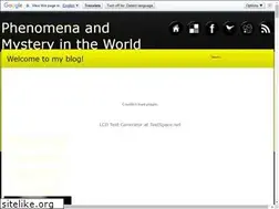 Sites similar to phenomenamystery.blogspot.com