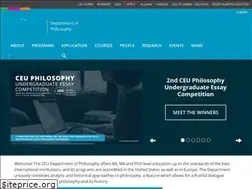 Sites similar to philosophy.ceu.hu
