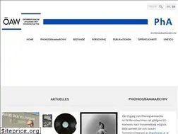 Sites similar to phonogrammarchiv.at