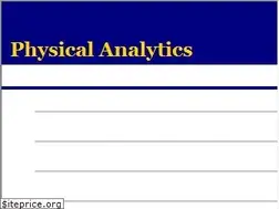 Sites similar to physicalanalytics.com