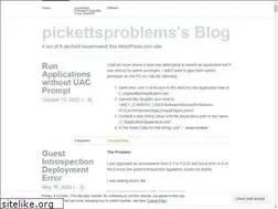 Sites similar to pickettsproblems.wordpress.com