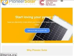 Sites similar to pioneersolar.com.au