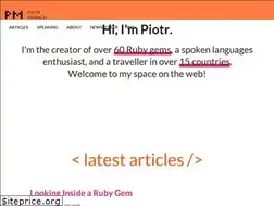 Sites similar to piotrmurach.com