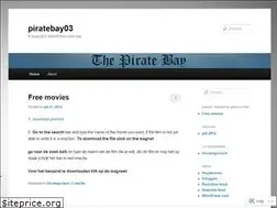 Sites similar to piratebay03.wordpress.com