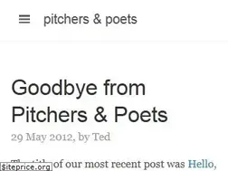 Sites similar to pitchersandpoets.com