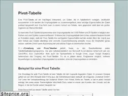 Sites similar to pivot-tabelle.de