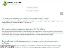 Sites similar to pivot-table.ru