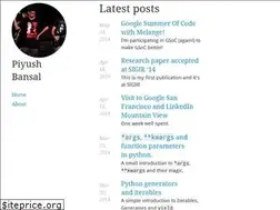 Sites similar to piyushbansal.github.io