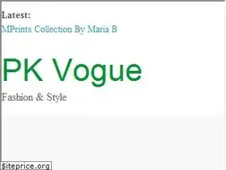 Sites similar to pkvogue.com