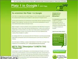 Sites similar to platz-eins-in-google.de