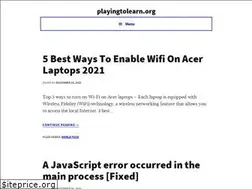 Sites similar to playingtolearn.org