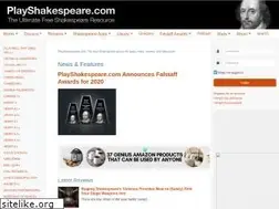Sites similar to playshakespeare.com