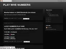 Sites similar to playwhenumbers.blogspot.com