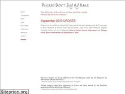 Sites similar to pleasedontsaymyname.org
