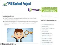 Sites similar to plrcontentproject.com