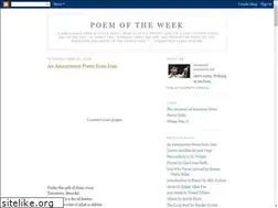 Sites similar to poem-of-the-week.blogspot.com