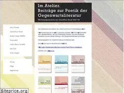 Sites similar to poetiken-im-atelier.de