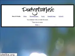 Sites similar to poetrytomusic.com