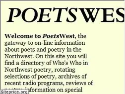 Sites similar to poetswest.com