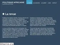 Sites similar to politique-africaine.com