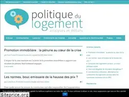 Sites similar to politiquedulogement.com