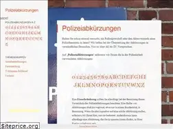 Sites similar to polizeiabkuerzungen.de