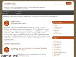 Sites similar to polysyllabic.com