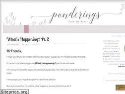 Sites similar to ponderingsfrommyheart.com