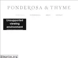 Sites similar to ponderosaandthyme.com