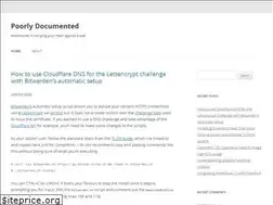 Sites similar to poorlydocumented.com