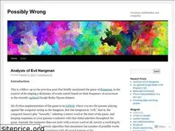 Sites similar to possiblywrong.wordpress.com