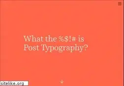 Sites similar to posttypography.com